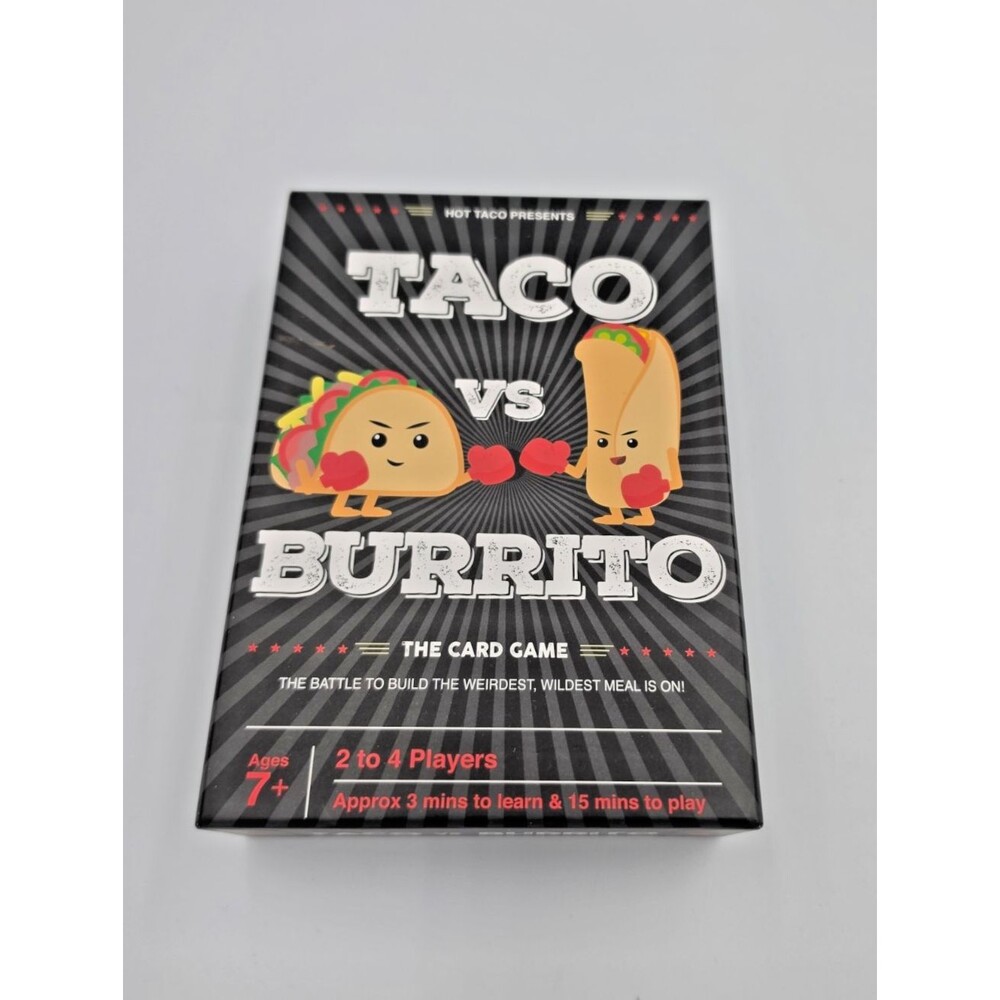 NIB Taco vs Burrito Card Game Hot Taco Inc Family Party Game 2–4 Players Sealed